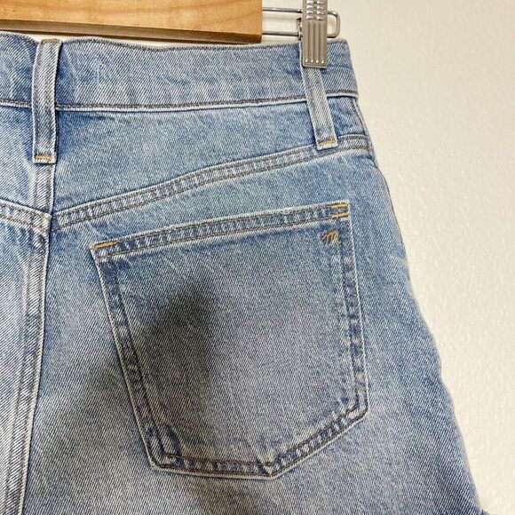 Madewell Perfect Jean Short Size 26 Balsam Wash Cut Off Denim Frayed Stretch - Picture 11 of 13
